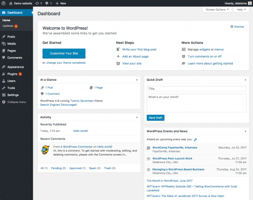 wordpress-dashbord